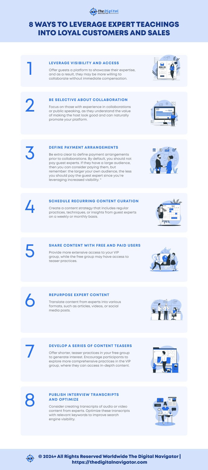 8 Ways to Leverage Expert Teachings into Loyal Customers and Sales