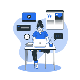 Illustration of a man helpling a woman climb an arrow