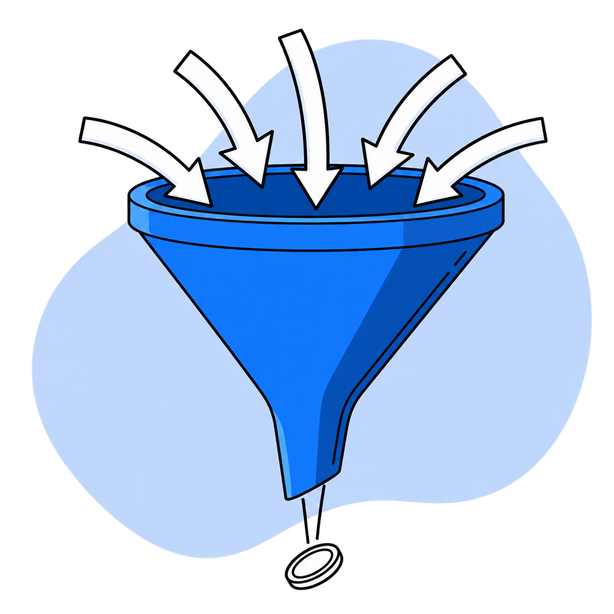 Single Wide-Mouthed Funnel